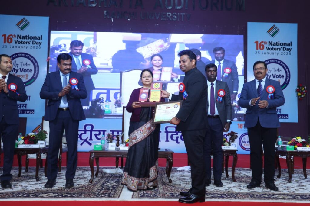 Jharkhand National Voters Day 2026: Chandan Kumar Honoured for Excellent Work