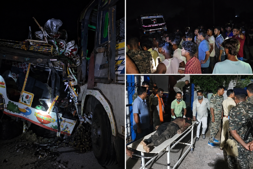 रामगढ़ में दर्दनाक हादसा, कोयला ट्रक ने सवारी गाड़ी को मारी भीषण टक्कर ,बैंड-ताशा पार्टी के 7 सदस्यों की मौत