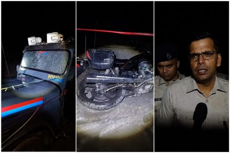 लेवी वसूलने निकले थे तीन अपराधी, पुलिस से भिड़े तो दो के पैर में लगी गोली; एक फरार धनबाद के बरवाअड्डा में पुलिस मुठभेड़ के बाद घटनास्थल पर तैनात पुलिस बल